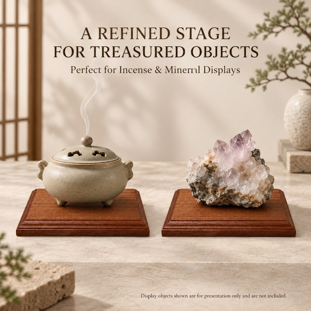 قاعدة عرض خشبية صلبة لحامل الب - مراجعة Incense Holder وسعره