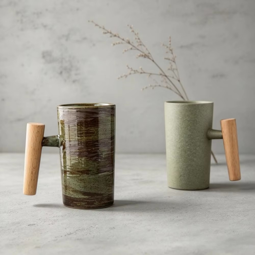 كوب قهوة خزفي مستوحى من الطراز - مراجعة Japanese Pottery وسعره