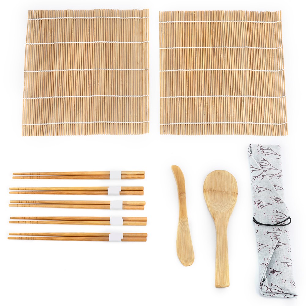 مجموعة أدوات صنع السوشي الخشبي - مراجعة Sushi Making Kit وسعره